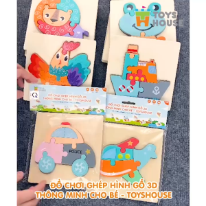 Đồ chơi ghép hình gỗ 3D thông minh Toyshouse