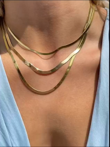 Kalung Chain Necklace Titanium Fleksibel Anti Karat