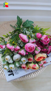 BUNGA HIAS PLASTIK PEONY MINI X5 B8192 TEROMPET ARTIFICIAL