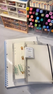 Binder thanh còng nhựa cao cấp bìa nhựa đục lỗ làm vở B5 sổ planner sức chứa 70 tờ giá rẻ sỉ lẻ vpp