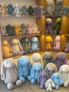 IQAngel Bonnie thỏ vải lông búp bê calico lop da Đồ chơi thỏ búp bê Quà Tặng cô gái búp bê bán buôn