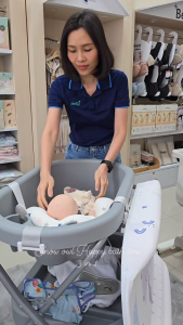 Snow owl ของแท้ !! อ่างอาบน้ำ มีขาตั้ง มีที่เปลี่ยนผ้าอ้อม พับเก็บได้ ของแถม 3รายการ!! Happy Bath time Foldable stand bathtub & Changing station