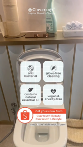 ❤️Cloversoft Loves Bleach-Free Toilet Cleaner and after Poo Drop Antibacterial Wash [500ml]