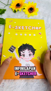 E-Sketcher Papan Gambar Cerdas + Kartu Panduan Menggambar | Drawing Writing Tablet 8.5 Inch Mainan Papan Tulis Hapus Board Digital Pad Edukasi Pen Gambar | Papan Tulis Elektronik Anak | Tablet Gambar Digital | Kreatif Board Media Lukis Anak