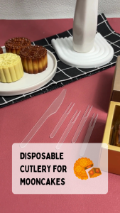 [🇸🇬] (25 sets) Disposable Knife and Fork Set for Mooncake & Bakes