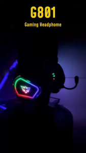 Naughty GEEKS G801 USB Virtual 7.1-Channel Surround Sound 50mm Speaker RGB Professional Gaming Headset
