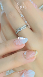 Lulu Moissanite Jewelry Lisa Infinity Ring 017CT Lapis Emas 18K Sertifikat GRA