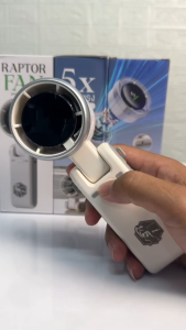 พัดลมมือถือพกพา RAPTOR แบตอึด จอ LCD ปรับแรงลม 5 ระดับ แถมสายคล้องคอ (USB)