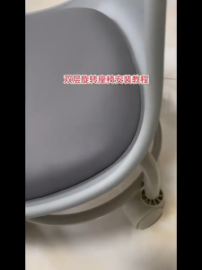 Eames Swivel Low Stool With Wheel Children Small Chair Round Stool With Sofa Cushion Foot Pulley Moving Stool