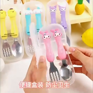 Sendok Garpu Karakter SANRIO / Sendok Garpu Anak Karakter Kartun / Children Sanrio Tableware Anak Kartun / Alat Makan Karakter Anak