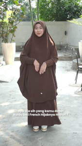 French Hijab Wolfis Woolpeach Set Hijab / French Hijab + Cadar Niqab Bandana / French Hijab by Hijab Hayuri