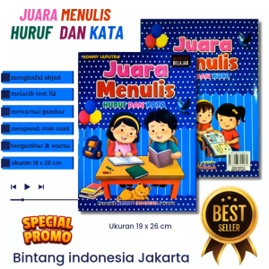 JUARA MENULIS HURUF DAN KATA ( BERGAMBAR & FULL COLOUR )
