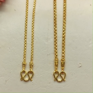 สร้อยคอลายผ่าหวายมนหัวจรวด ความยาว 18 นิ้ว เทียบเท่าน้ำหนัก 2สลึง1บาท ชุบทอง ทองปลอม ใส่ได้ทุกโอกาส งานสวย พร้อมส่ง