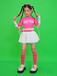 (พร้อมส่ง)ชุดเต้นแจ๊สเด็ก เชียร์ลีดเดอร์อินเทรนด์ ชุด cover dance