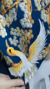 Vải Lụa Nhung Nhật Thêu Hoa Cao Cấp Cho Áo Dài Sui Gia