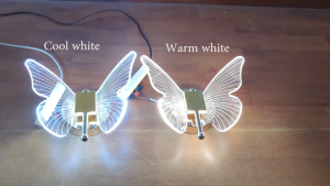 Modern Transparent Butterfly Lights LED  Wall Lamp Bedside Corridor Staircase Lamp Lustre Home Decor Sconce