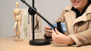 Adjustable Phone Live Streaming Stand with Ring Light and Phone Mount for Vlogging Video Recording and Makeups - Malaysia Stock