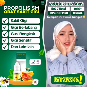 Obat Sakit Gigi Berlubang Obat Penghilang Gusi Bengkak Linu Ngilu Bernanah Obat Nyeri Gigi Anak & Dewasa Cairan Obat Tetes Obat Gusi Bengkak Nyut Nyutan - Propolis SM Brazil Asli