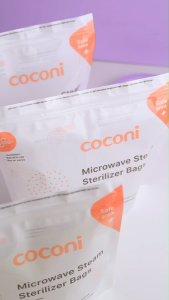 COCONI Microwave Steam Sterilizer Bag 6 Pcs | Reusable Kantong Sterilizer Botol Susu Bayi isi 6Pcs