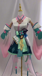 Game Onmyoji Linkage SSR Miku Cosplay Costume Full Set Miku Cosplay Dress Wig Outfit Uniform Prop
