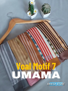 UMAMA SQUARE VOAL SCARF MOTIF 7 UKURAN 110X110CM / JILBAB SEGIEMPAT MOTIF DAILY WEAR UMAMA SQUARE HIJAB WANITA SEGI EMPAT VOAL MOTIF
