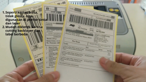 Unikode Label Stiker Kertas Barcode HVS Resi A6 100x150mm 100pcs