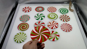 O-KAY 16pcs/set Christmas Tree Decoration Cardboard Candy Hanging Pendant Xmas Party Decoration Hanging Tag Pendant 2024 New