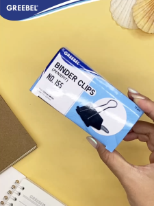 GREEBEL Binder Clip (isi 12 Pcs) / isi penjepit kertas bebas karat series hitam