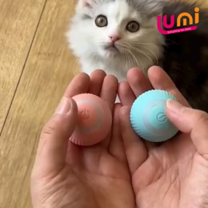Smart Rotating Ball For Pet / Mainan Bola Kucing Ball For pet Mainan anjing kucing interaktif pintar Interaktif Anti Stress mainan hewan peliharaan kecil dengan lampu warna-warni Bola Listrik Bergulir
