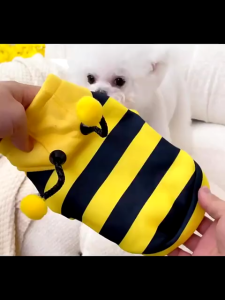 【Customizable】 Whisker MOLAMGO Little Bee Dress Up Halloween Costume Dog Clothes Cat Clothes Dog Bee Costumes Bumblebee Pet Hoodies for Small Dog Winter Cat Clothes Hooded Puppy Sweatshirt