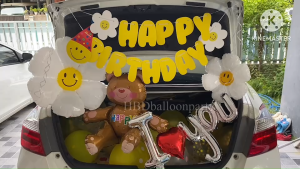 ลูกโป่งวันเกิดHappybirthday วันครบรอบHappyanniversary ลูกโป่งจัดเซอร์ไพรส์ท้ายรถหรือจัดในบ้านก็ได้
