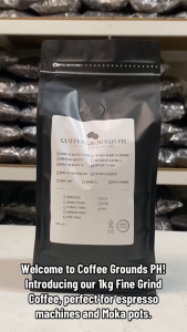 Coffee Grounds PH - Espresso Blend 1kg | Fine Grind Coffee x Dark Roast | Organic Coffee in Resealable Pouch