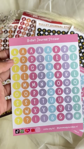 Bloomingyourdays ALPHABET Sticker Deco DIY Planner BUJO Vintage Cute Stiker Huruf