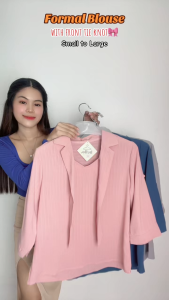 lingscoph Formal Blouse For Women M-L3/4 Sleeve Plain Top Office Wear *3007/2007