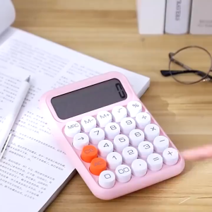 【SG local】Korean Color Calculator 12 Digits Mechanical Calculator Large Display School&Office Stationery计算机