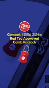 Zehn Gembok 515Rd 23Mm Red Tsa Approved Key Padlock