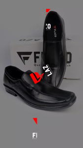 Flazo Sepatu Pantofel Pria Slip On Sepatu Fantofel Kerja Kantor Hitam