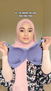 [Plus Size C Cup] Dreamtale Baju Dalam Wanita Stripes Baby Cotton Bra Wireless Bra 3 hook Push Up Bra Coli Wanita WCO289