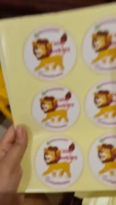 SPC Sticker Persegi Chromo Cetak Stiker Label Olshop Bentuk Persegi Panjang Bahan Chromo