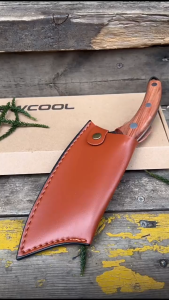 Multi-purpose sharp knife forged hammer-patterned split finger kitchen knife