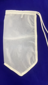 ถุงกรองไนล่อน Nylon Size 4x13นิ้ว แบบปากเชือก ถุงกรองชา กรองกากน้ำผลไม้ กรองน้ำเต้าหู้ ถุงตาข่าย ถุงผ้าไนลอน กรองละเอียด60-200ไมครอน ใช้แทนผ้าขาวบาง