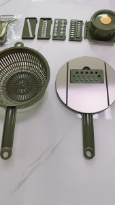 Bộ 5 dao bào thái cắt bào sợi đa năng kèm ca nhựa trong suốt và rổ đựng tiện dụng