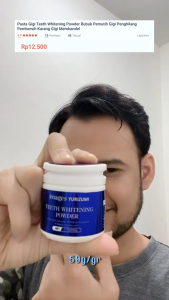 Teeth Whitening Powder Pembersih Gigi Karang Gigi & Pemutih Gigi By Yurizumi