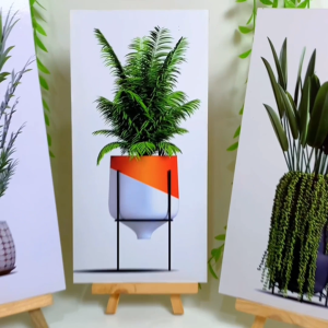 HIASAN DINDING TUMBUHAN PLANT AESTHETIC FLOWER ESTETIK (15X30 CM) PAJANGAN WALL DECOR DEKORASI DINDING BUNGA ESTETIK KAYU MINIMALIS