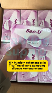 SEE U Tisu Wajah 50 Sheets 2ply - Travel Pack Tissue 50 Sheets