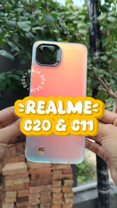 Hard Case For REALME C20 C11 2021 Hologram Mika Silicon Casing Hybrid Silicon Cover Pelindung HP
