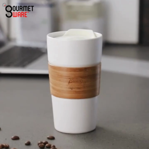 [SG Stock] 100% Ceramic Mug | 400ml Travel Coffee Mug with Lid | Splash Proof Anti-scald Microwave Dishwasher Safe