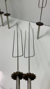 Xiên nướng chim cút cho lò quay cây xiên chim có bánh răng xiên quay chim inox không gỉ