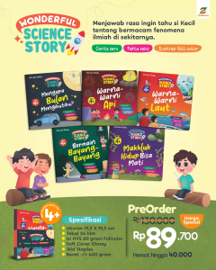 [Ready Stock] Wonderful Science Story (dapat 5 buku full color) Buku Cerita Anak Sains Bergambar