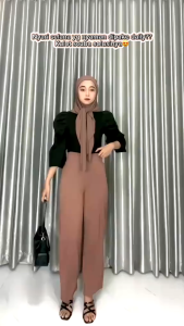 QBRC - Celana Panjang Kulot Highwaist Wanita Premium Jumbo Remaja Dewasa - Fashion Wanita Celana Wanita Kulot Zipper Scuba Premium
